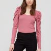 Tops & T-Shirts * | V By Very Puff Sleeve Rib Top Blush