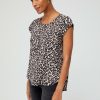 Tops & T-Shirts * | Only Leopard Print T-Shirt Brown