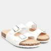 Shoes & Boots * | Long Tall Sally Buckle Footbed White