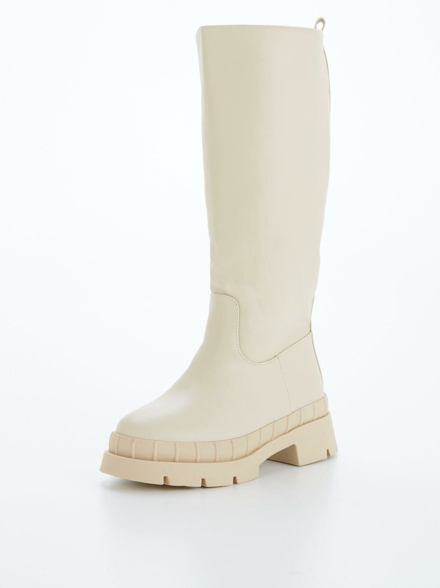 Shoes & Boots * | Raid Wide Fit Challenge Chunky Sole Knee High Boots