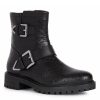 Shoes & Boots * | Geox Hoara Buckle Ankle Boots Black