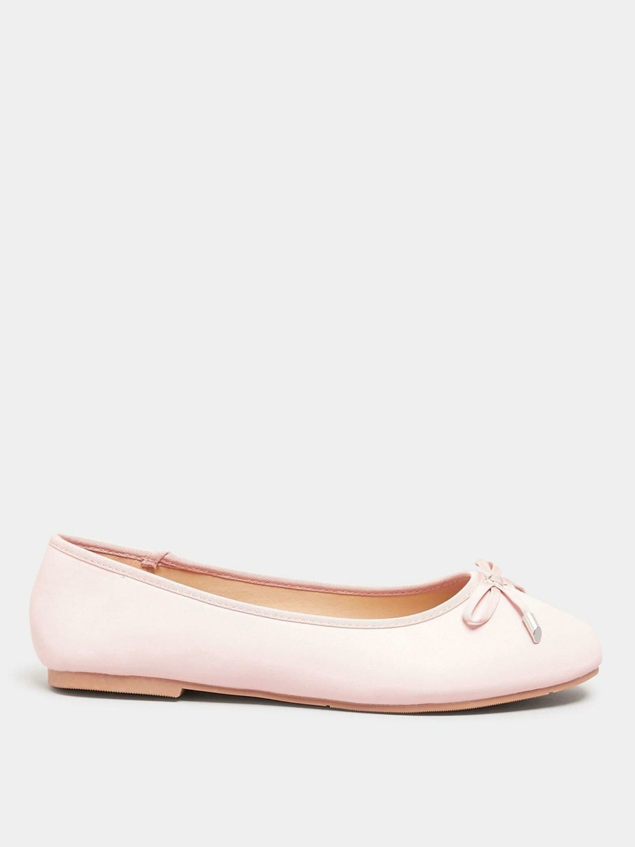 Shoes & Boots * | Yours Clothing Classic Ballerina Pink