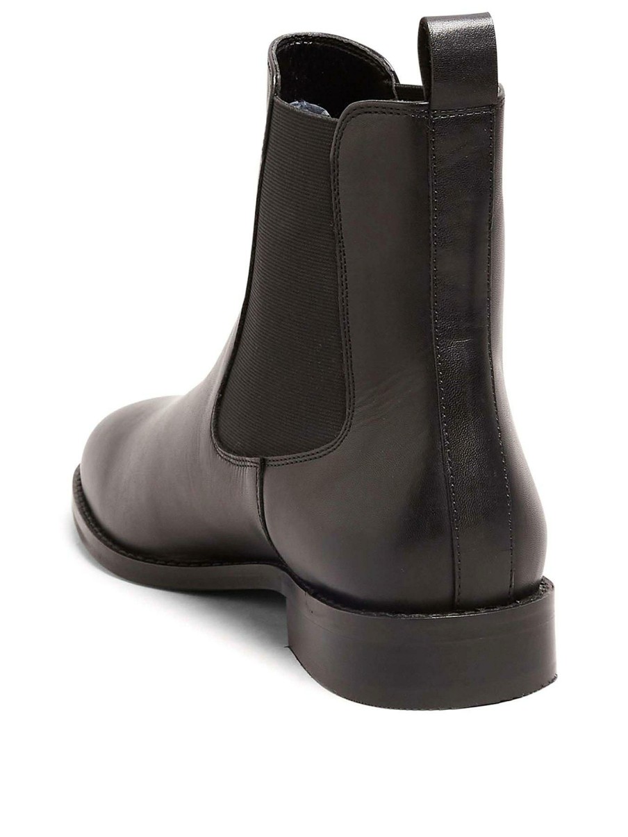 Shoes & Boots * | Long Tall Sally Leather Chelsea Boot Black