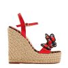 Flip Flops & Sandals * | Sophia Webster Riva Espadrille Wedges Red