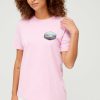 Tops & T-Shirts * | Superdry Vintage Travel T-Shirt Pink