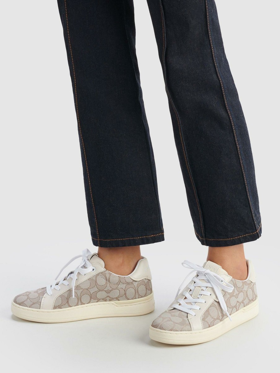 Trainers * | Coach Lowline Jacquard Trainers Off White