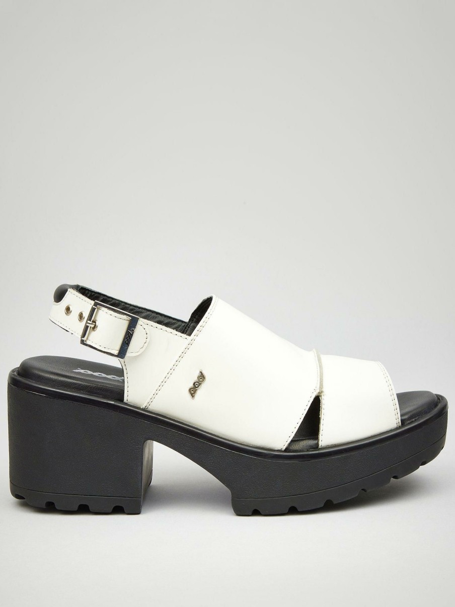 Shoes & Boots * | Pod Tonya Heeled Sandals White