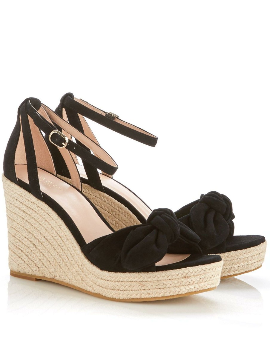 Flip Flops & Sandals * | Kate Spade New York Tianna Espadrille Wedges Black