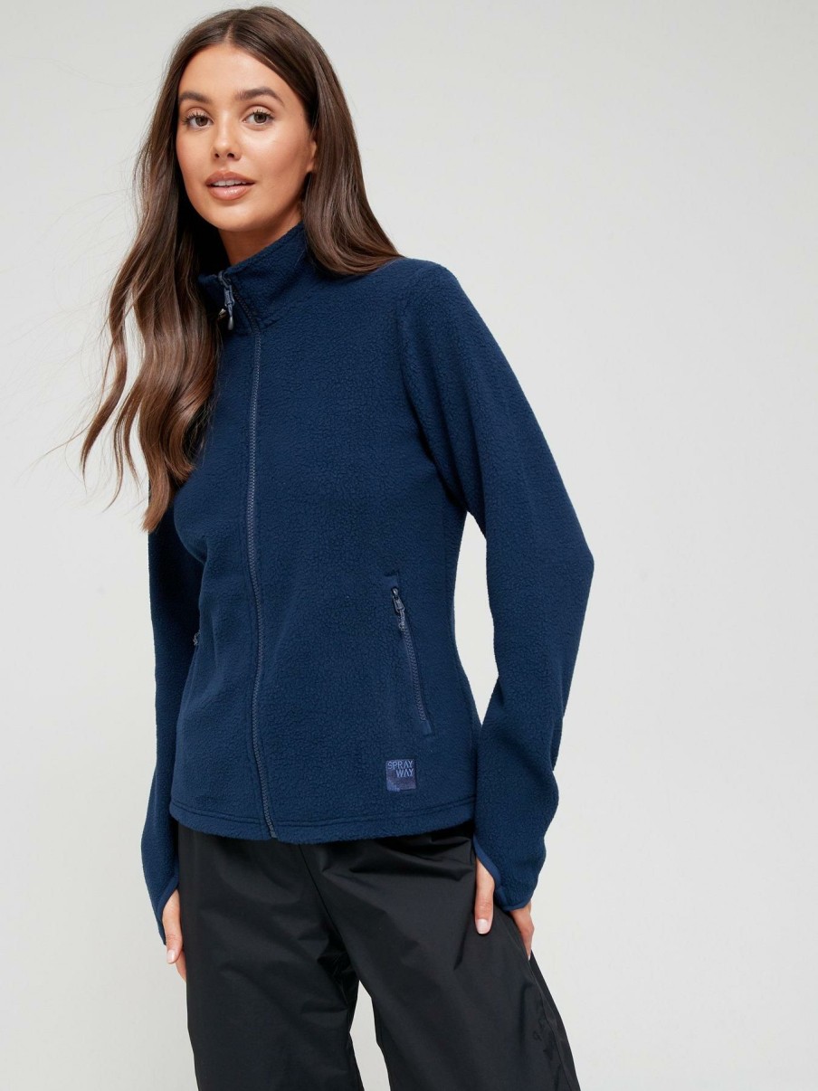 Sportswear * | Sprayway Conival I.A. Sherpa Fleece Jacket Navy