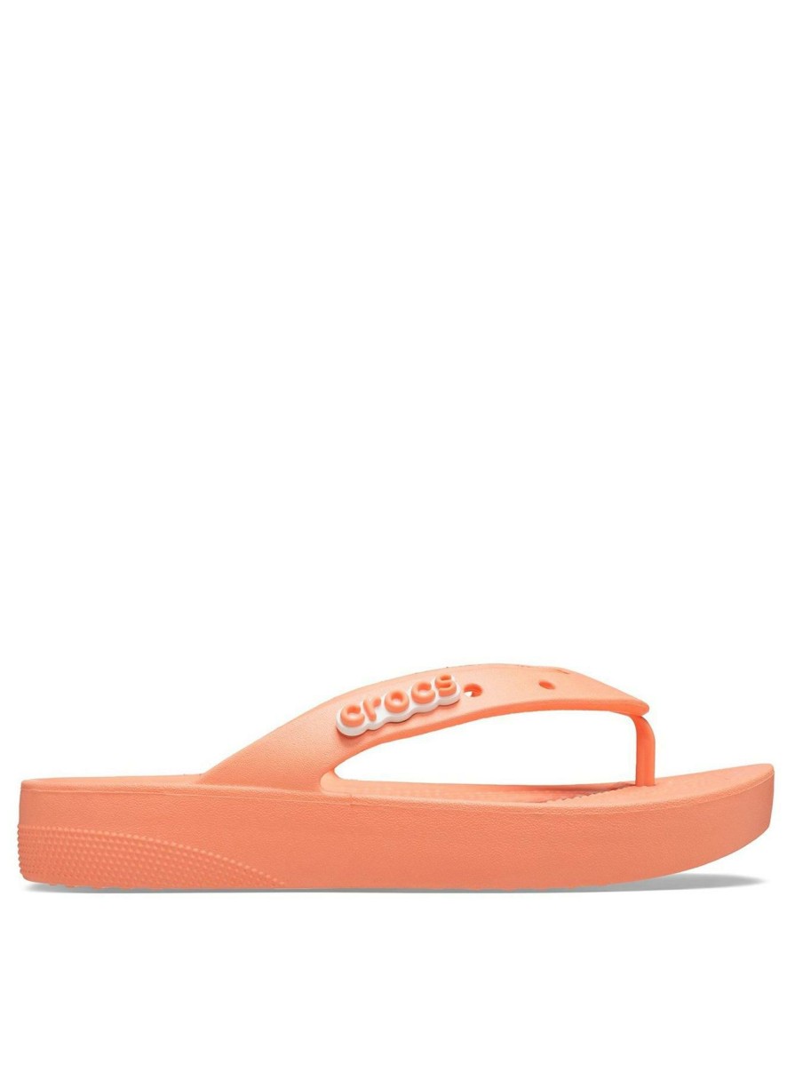 Shoes & Boots * | Crocs Classic Platform Flip Flops Orange