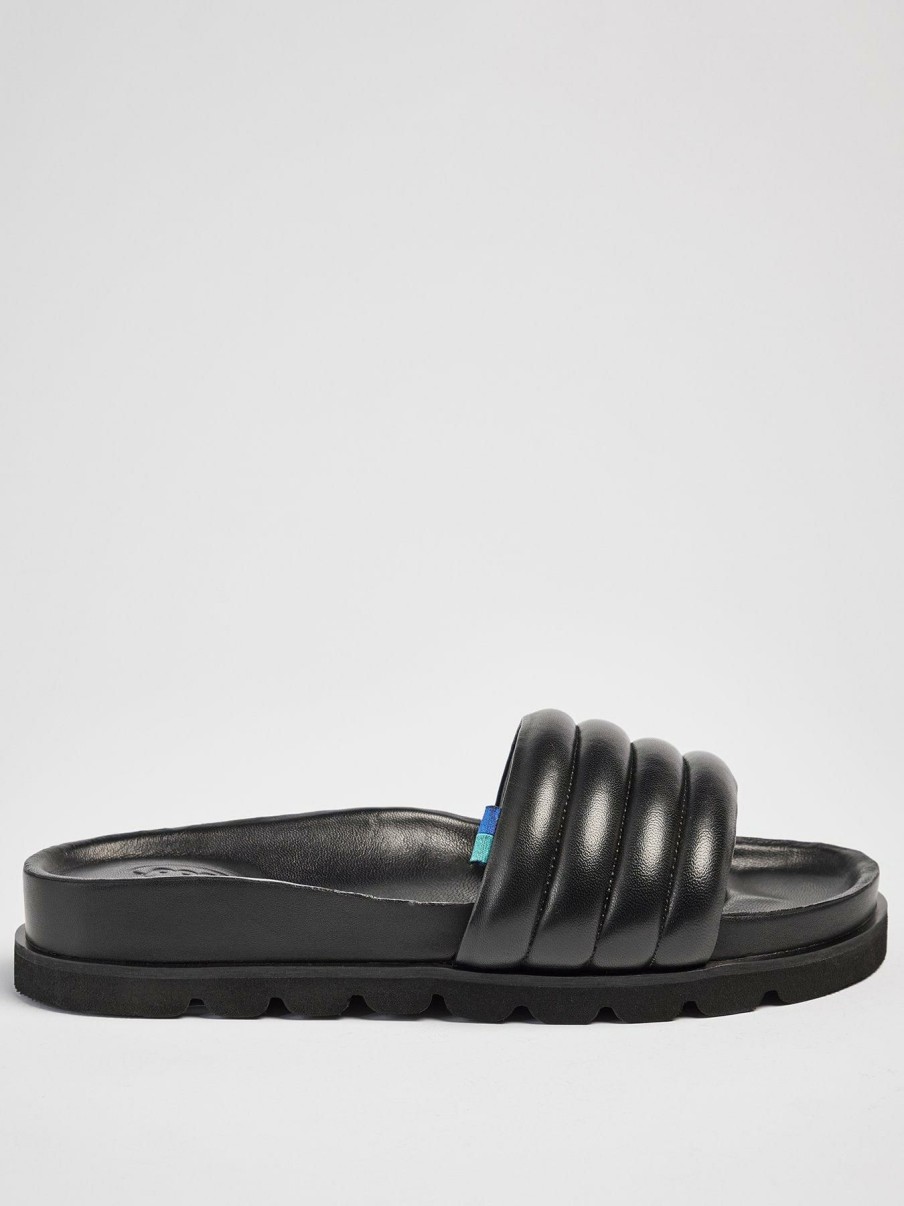 Shoes & Boots * | Pod Arielle Flat Sandals Black