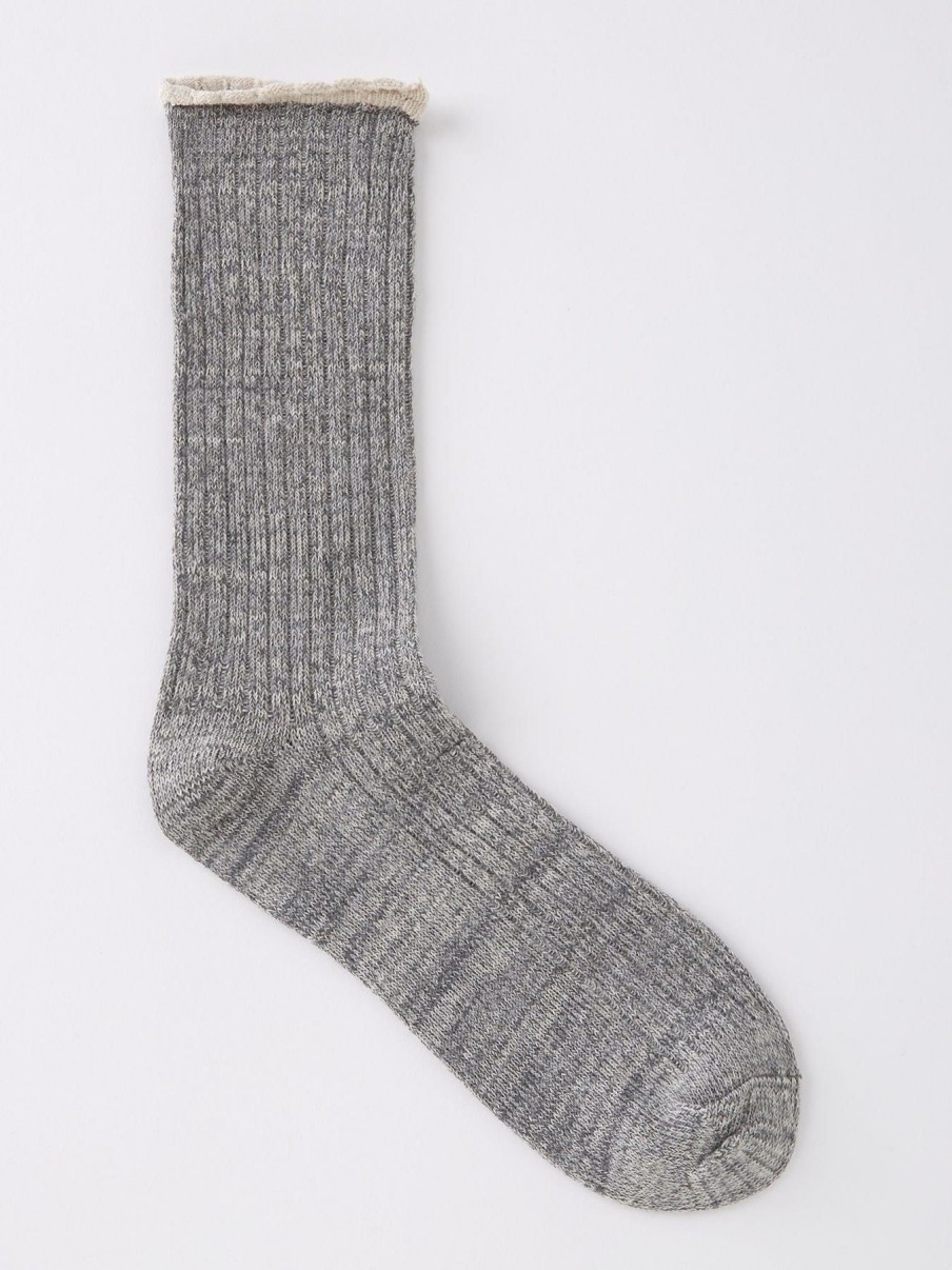 Lingerie * | Everyday Casual Rib Lounge Sock (2 Pack) Grey