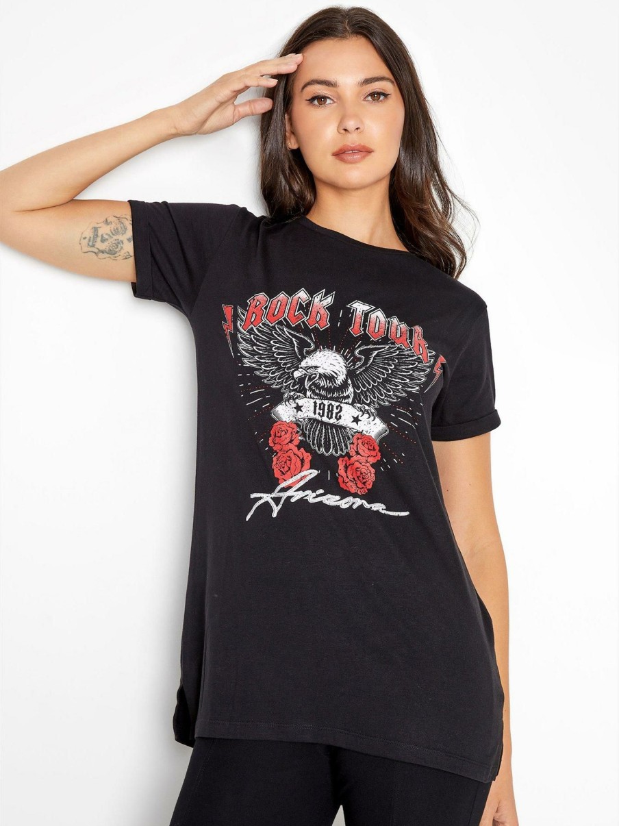 Tops & T-Shirts * | Long Tall Sally Eagle Placement Print T-Shirt