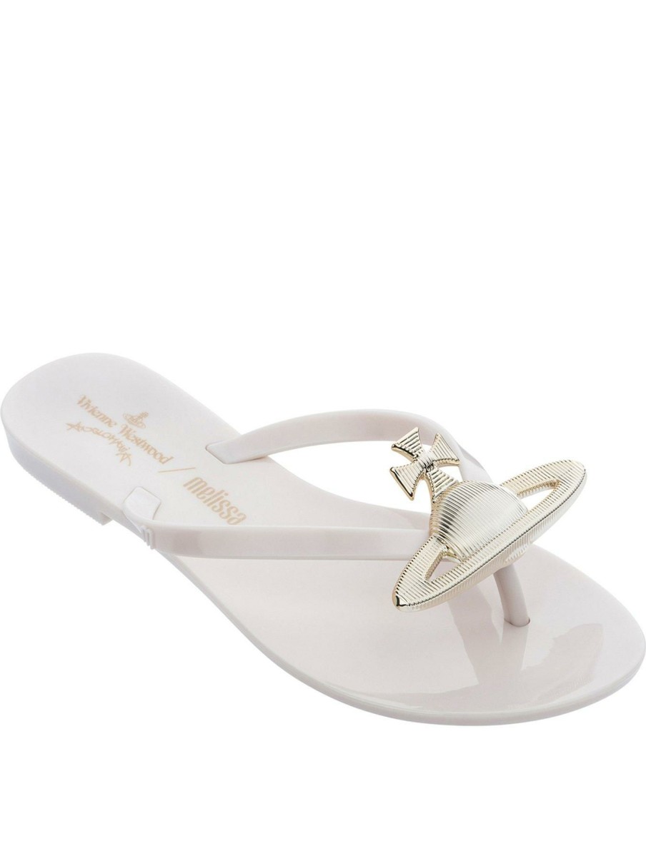 Flip Flops & Sandals * | Melissa X Vivienne Westwood Harmonic Orb Sandals Ivory