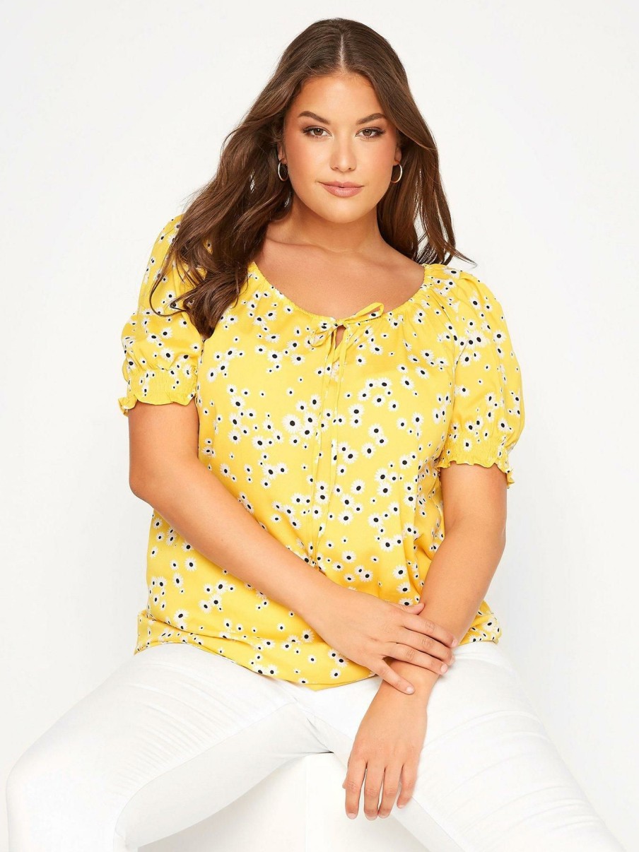 Tops & T-Shirts * | Yours Gypsy Top Cambra Yellow