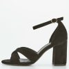 Shoes & Boots * | V By Very Wide Fit Bea Block Heel Sandal Black