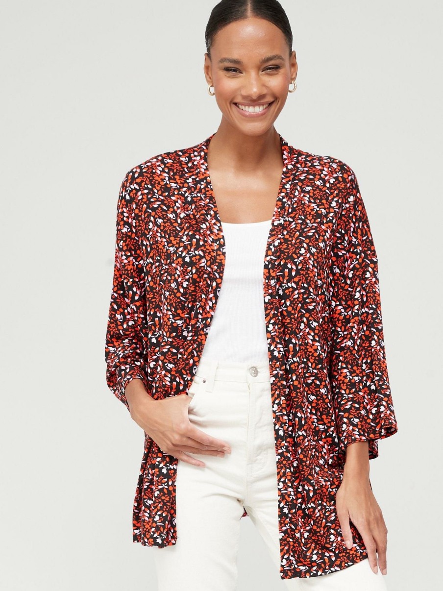 Tops & T-Shirts * | V By Very Cover Up Kimono Jacket Print