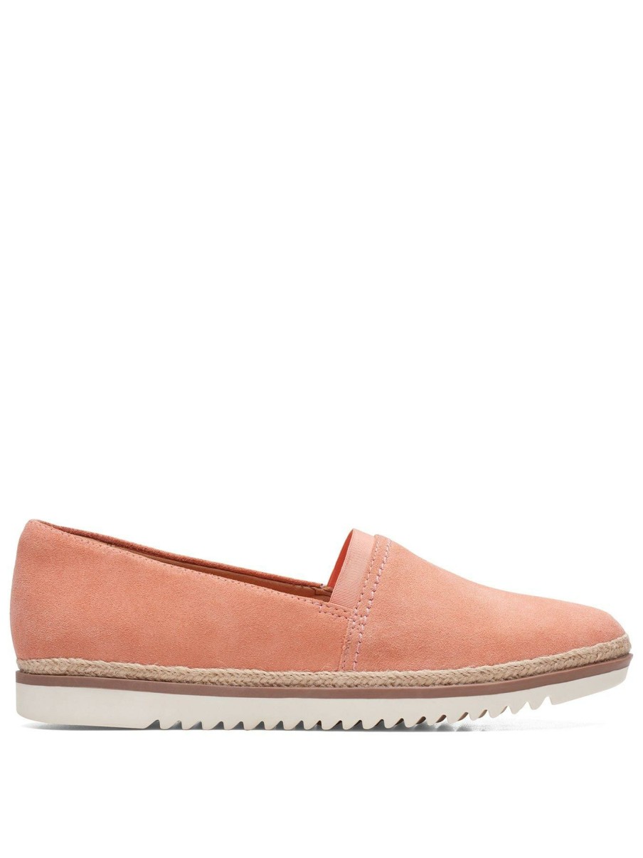 Shoes & Boots * | Clarks Serena Paige Plimsoll/Pump Coral Combi