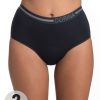 Lingerie * | Dorina Eco Moon 2 Pack Midi Nighttime Period Pants Black