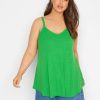 Tops & T-Shirts * | Yours Rib Swing Cami Apple Green