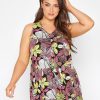 Tops & T-Shirts * | Yours Swing Vest Top Floral