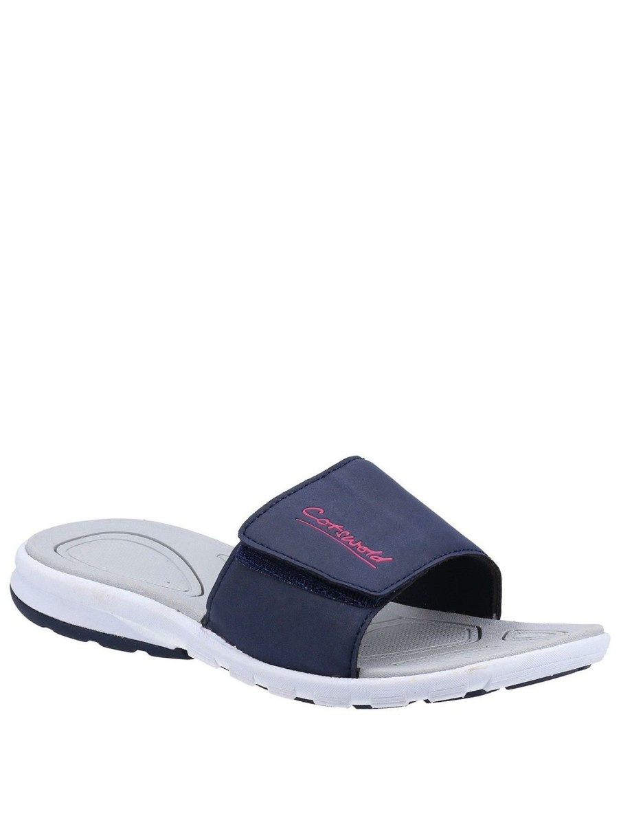 Shoes & Boots * | Cotswold Windrush Slides Navy