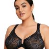 Lingerie * | Glamorise Wonderwire Front Close Stretch Lace Bra