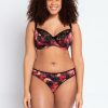 Lingerie * | Curvy Kate Everyday Drama Queen Brief Black Print