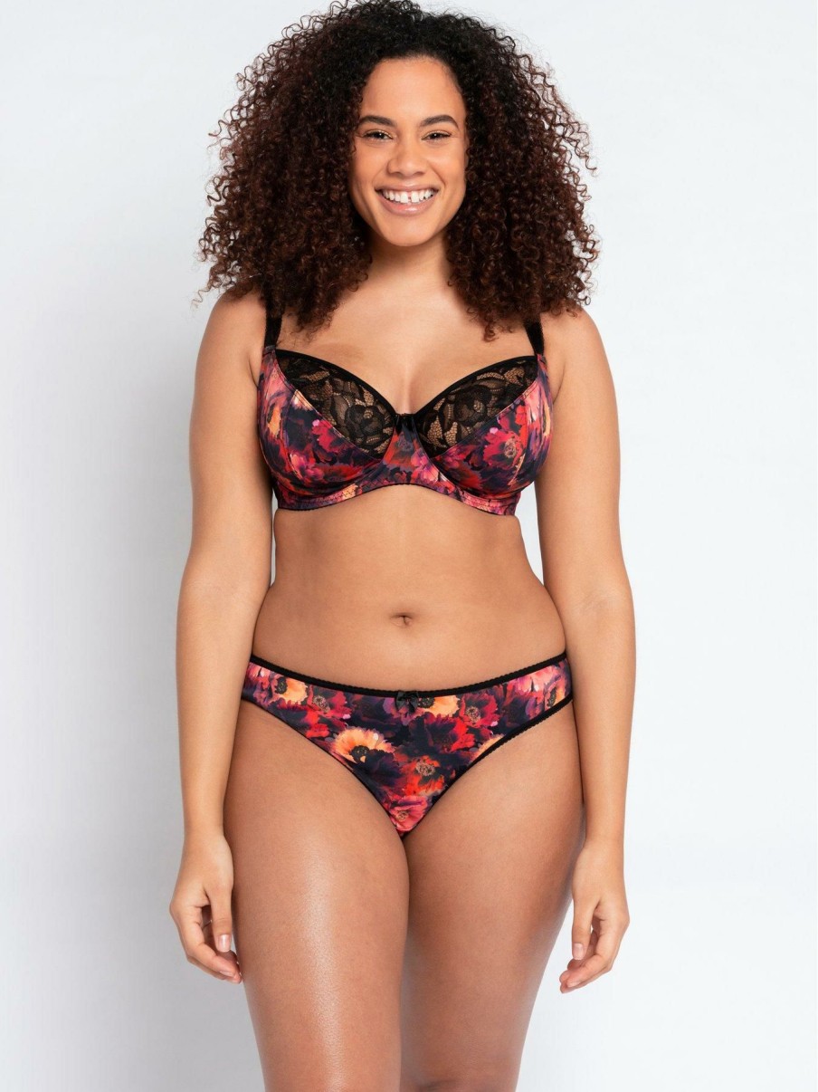 Lingerie * | Curvy Kate Everyday Drama Queen Brief Black Print