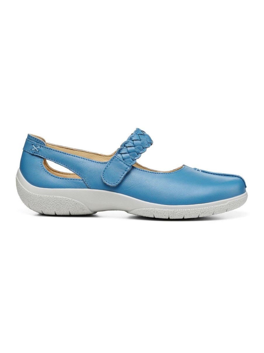 Shoes & Boots * | Hotter Shake Wide Flat Shoes Blue