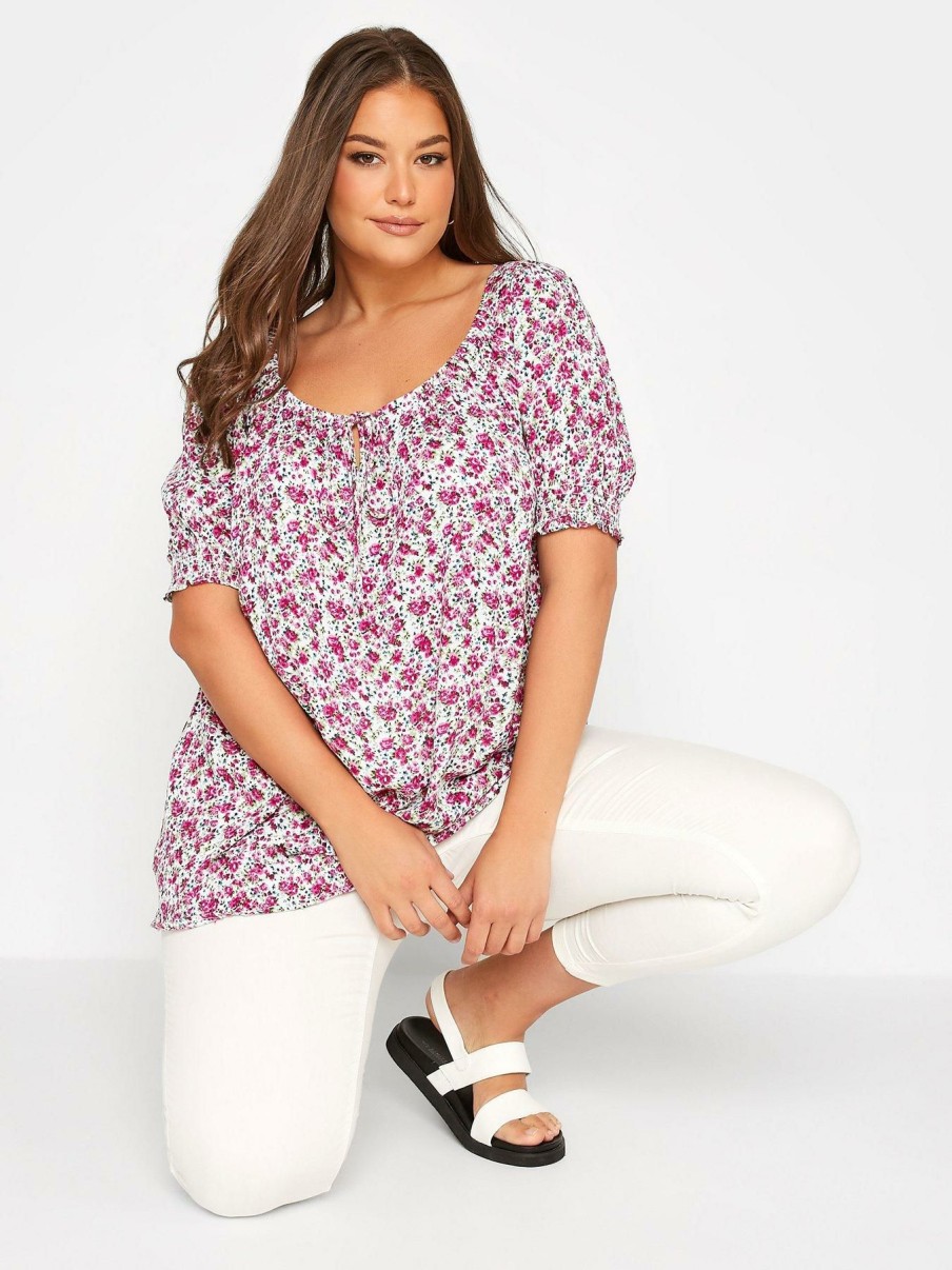 Tops & T-Shirts * | Yours Gypsy Top Cambra White