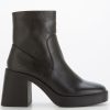 Shoes & Boots * | Raid Lexus Square Heeled Ankle Boot Black