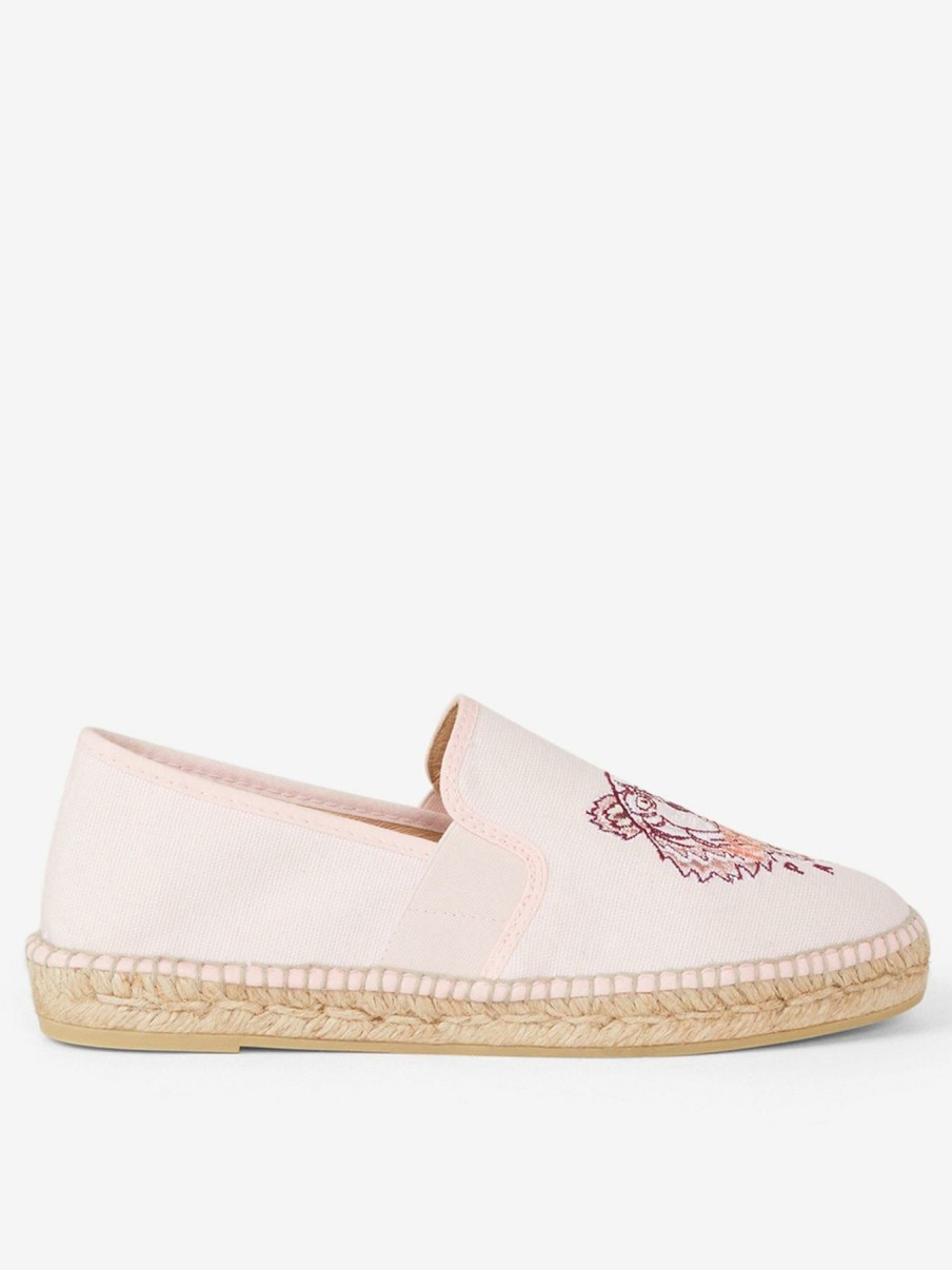 Flip Flops & Sandals * | Kenzo Tiger Elastic Espadrilles Pink