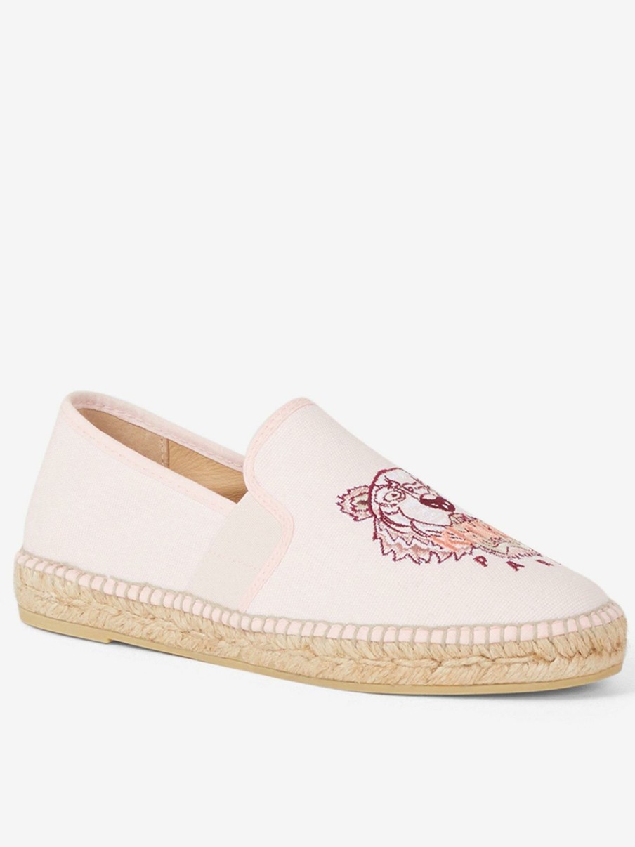 Flip Flops & Sandals * | Kenzo Tiger Elastic Espadrilles Pink