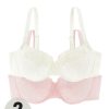 Lingerie * | Dorina Rena 2 Pack Non Padded Bra Ivory/Pink