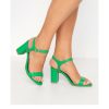 Shoes & Boots * | Yours Block Heel Sandal Green