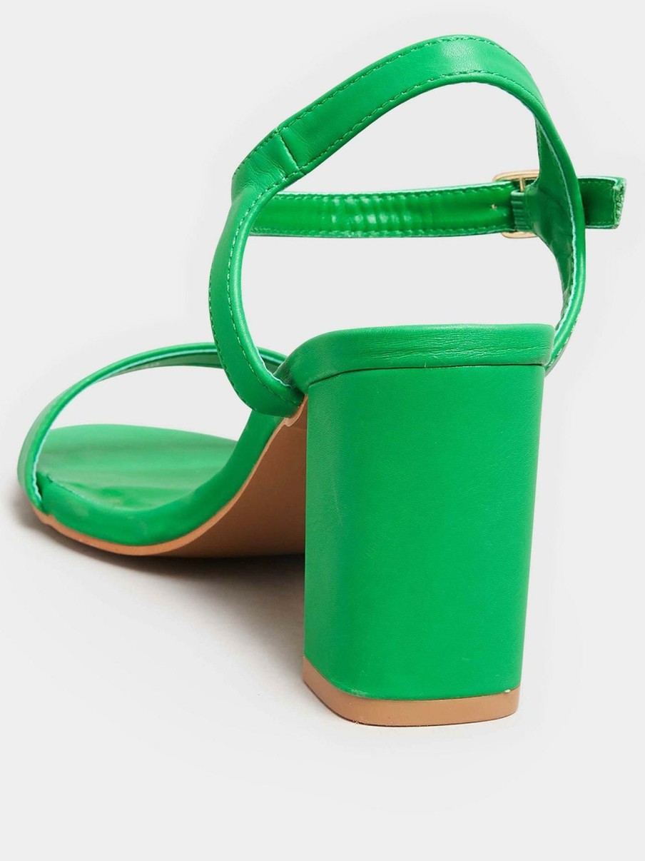 Shoes & Boots * | Yours Block Heel Sandal Green