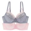 Lingerie * | Dorina Venus 2 Pack Non Padded Bra Pink/Grey