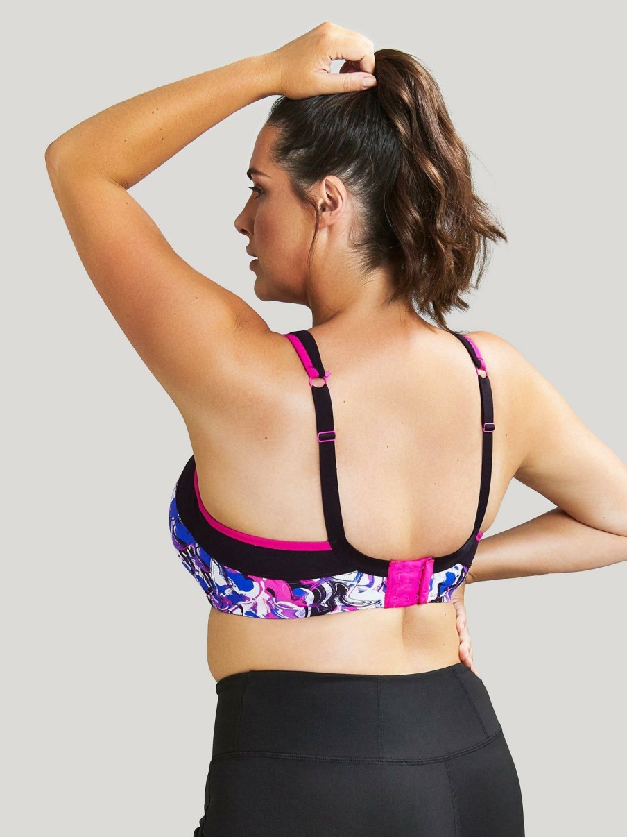 Lingerie * | Sculptresse Non Padded Sports Bra Liquid Waves Multi