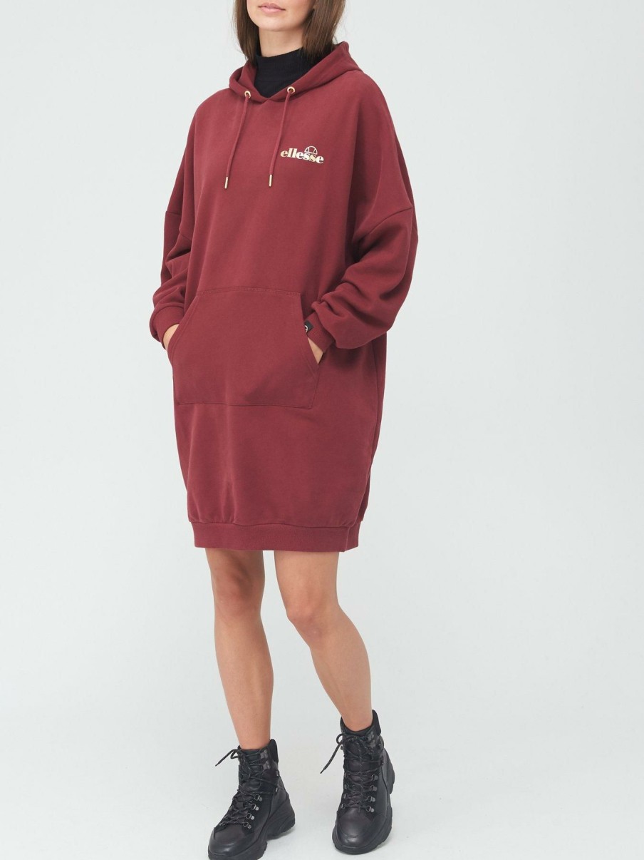 Sportswear * | Ellesse Heritage Bellize Sweat Dress Burgundy