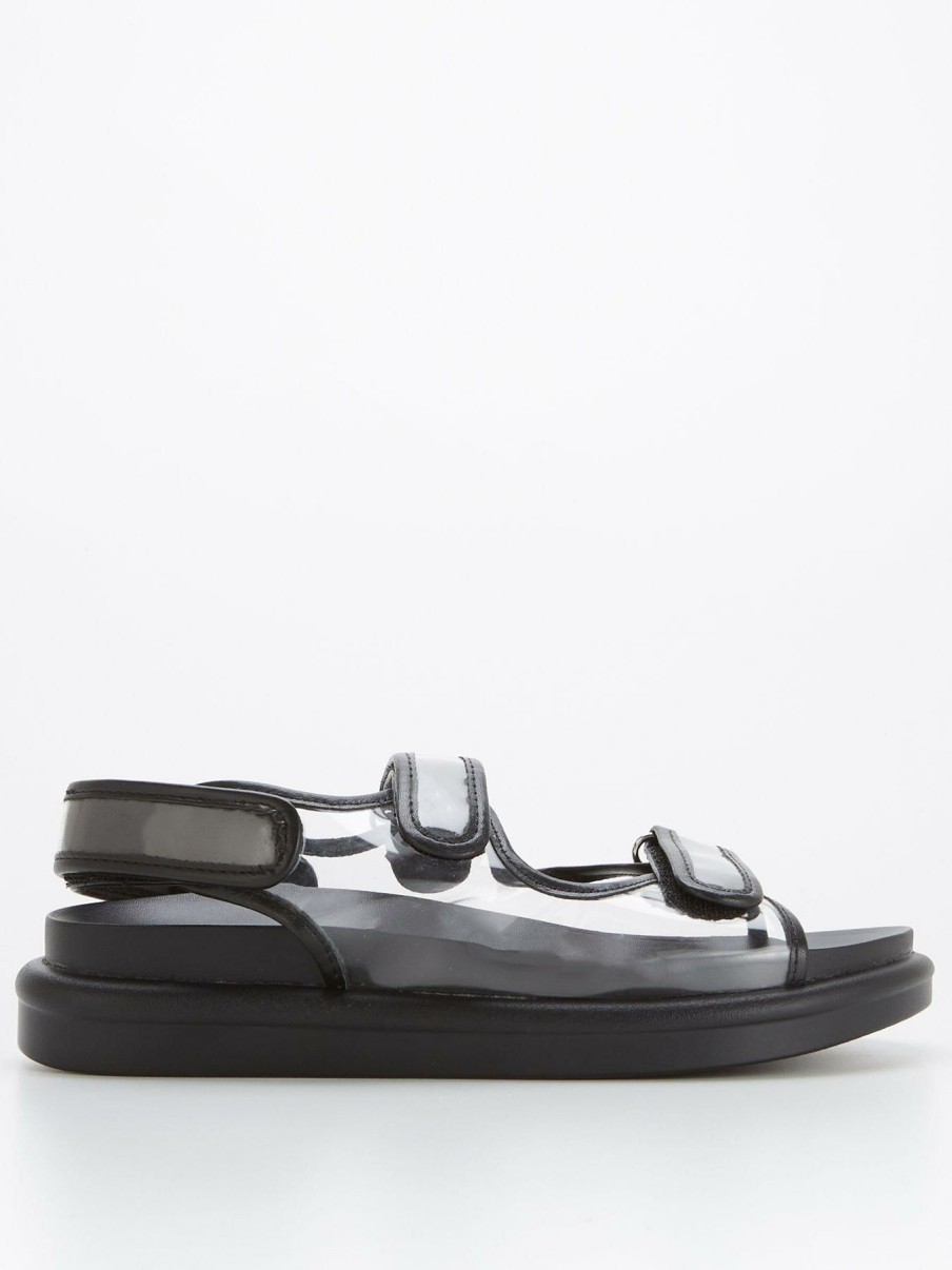 Shoes & Boots * | Raid Jaclyn Flat Sandal Clear