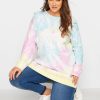 Tops & T-Shirts * | Yours Clothing Tie Dye T-Shirt With Frill