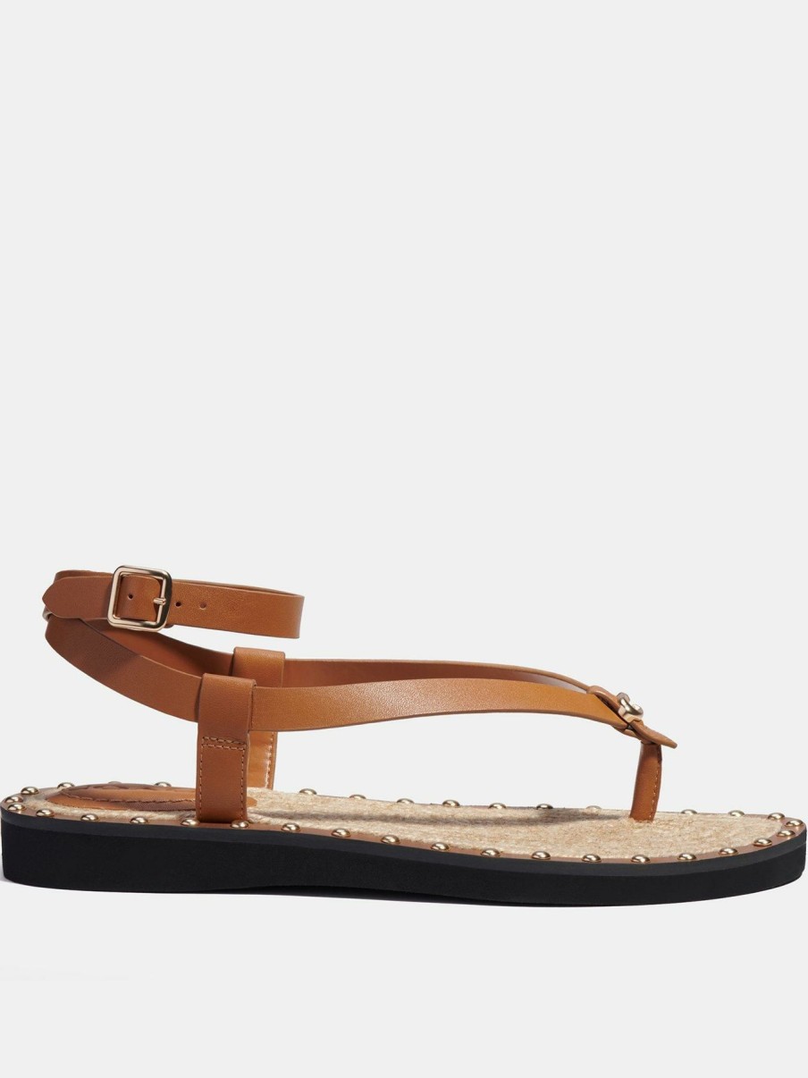 Flip Flops & Sandals * | Coach Gracey Sandals Tan