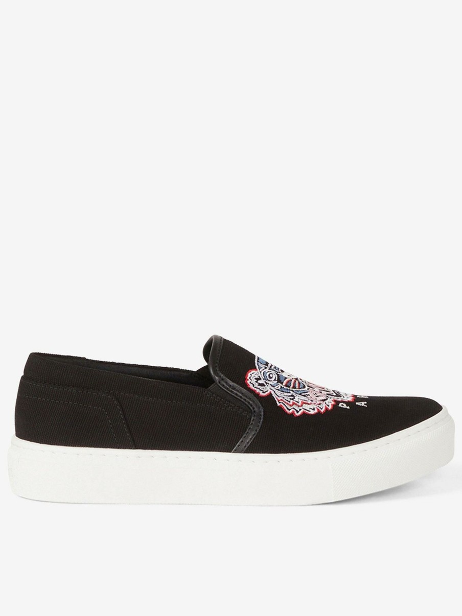 Trainers * | Kenzo Icon Tiger K-Skate Slip On Trainers Black