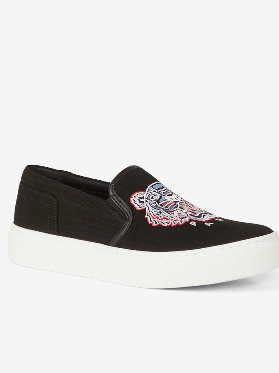 Trainers * | Kenzo Icon Tiger K-Skate Slip On Trainers Black