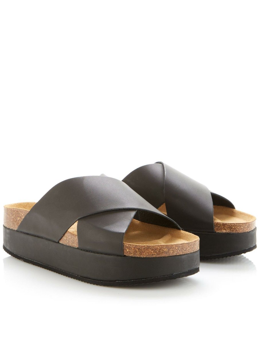 Flip Flops & Sandals * | Free People Sidelines Flatform Sandals Black