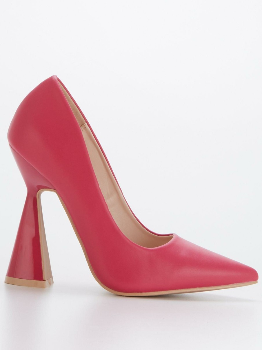 Shoes & Boots * | Raid Wide Fit Roshni Heel Detail Court Shoe Pink