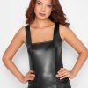 Tops & T-Shirts * | Long Tall Sally Long Tall Sally Pu Corset