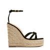 Flip Flops & Sandals * | Sophia Webster Lucita Crystal Espadrille Wedges Black