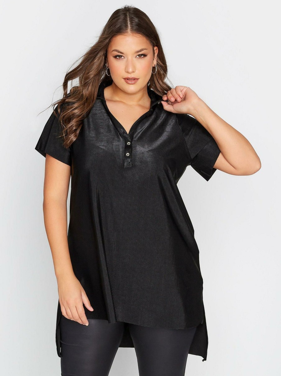 Tops & T-Shirts * | Yours Collared Placket Top